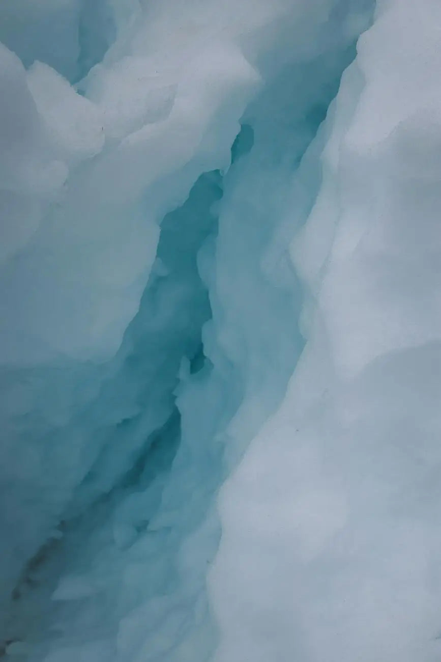 close up of snow and ice