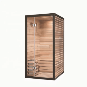 single person sauna for indoor use with a cold plunge