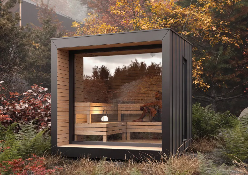 a deep sauna experience with high heat and sweat for cold plungers also