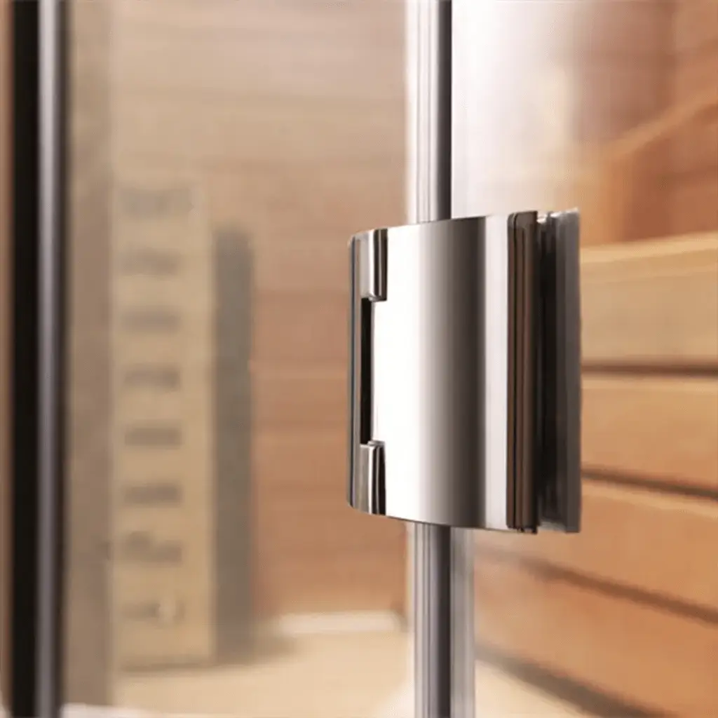 interior view of sauna glass door from aquavoss cold plunges