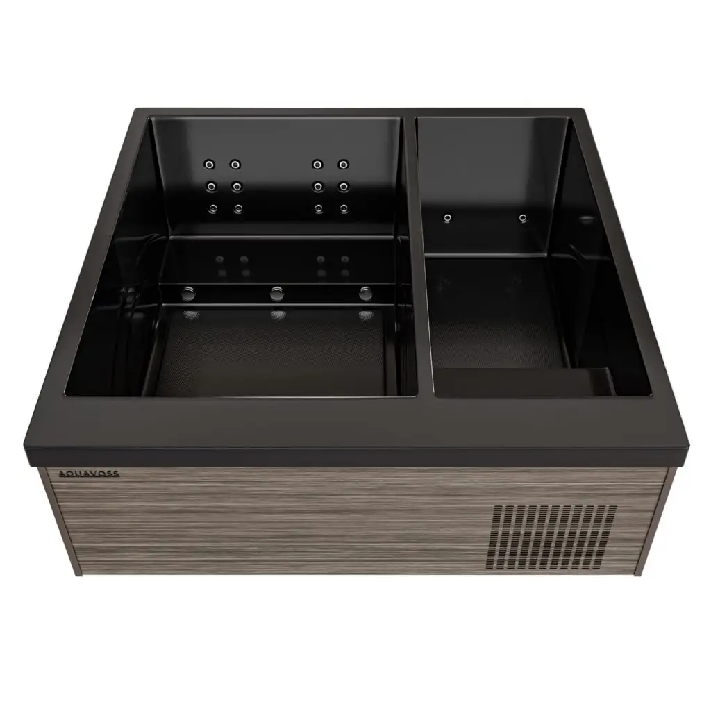 Cold Plunge and Hot Tub- Aquavoss Model 2 Brown - Cold Plunge Pool