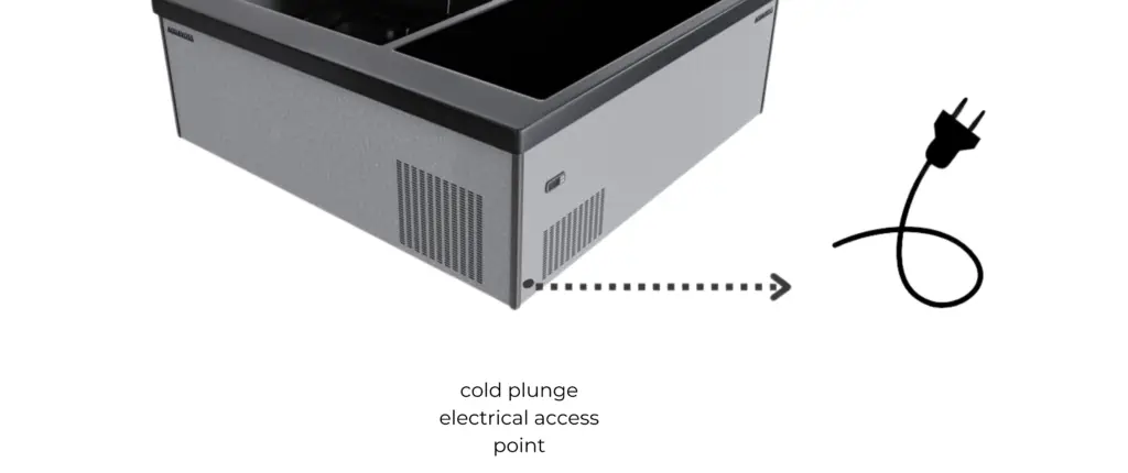 Feed the 110V male electrical plug from the chiller and out the side panel