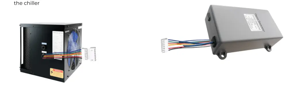 Connect the chiller to the Ozone cleaning system