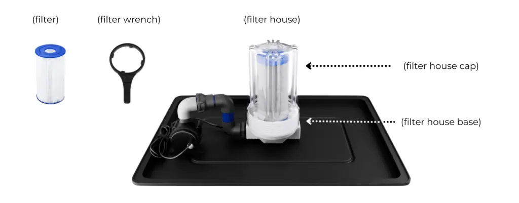 Install the cold plunge filter