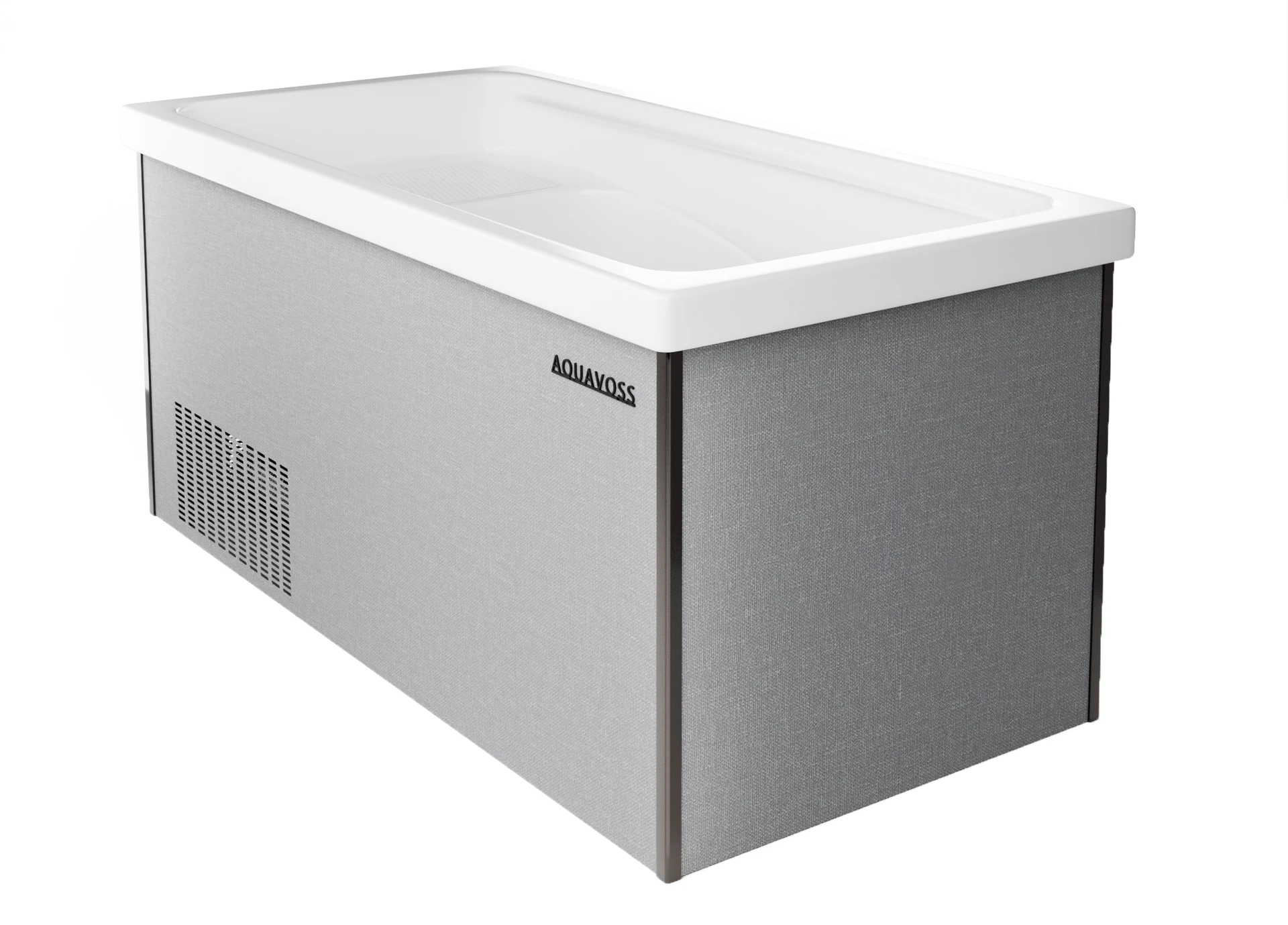 Aquavoss Model 1 Cold Plunge in Color Gray. Best outdoor cold plunge for residential use.